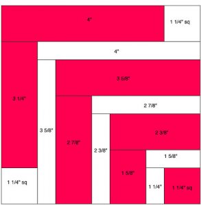 Quarter Log Cabin coloured
