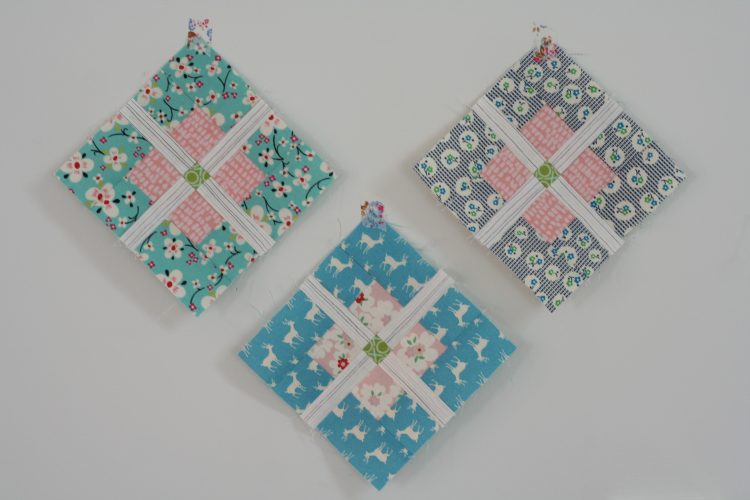 Girt Wrapped quilt block by Wooden Spoon Quilts
