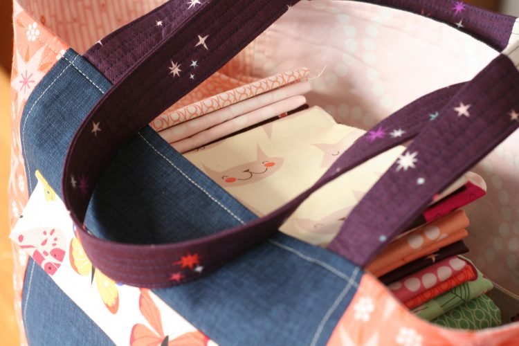 Ella bucket bag for wooden spoon quilts